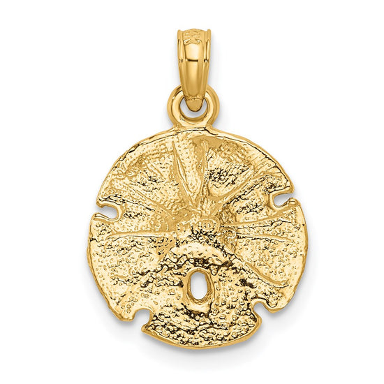 Gold Polished Sand Dollar Pendants