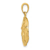Gold Polished Sand Dollar Pendants