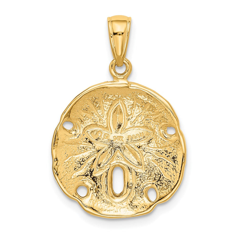 Gold Polished Sand Dollar Pendants
