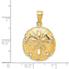 Gold Polished Sand Dollar Pendants