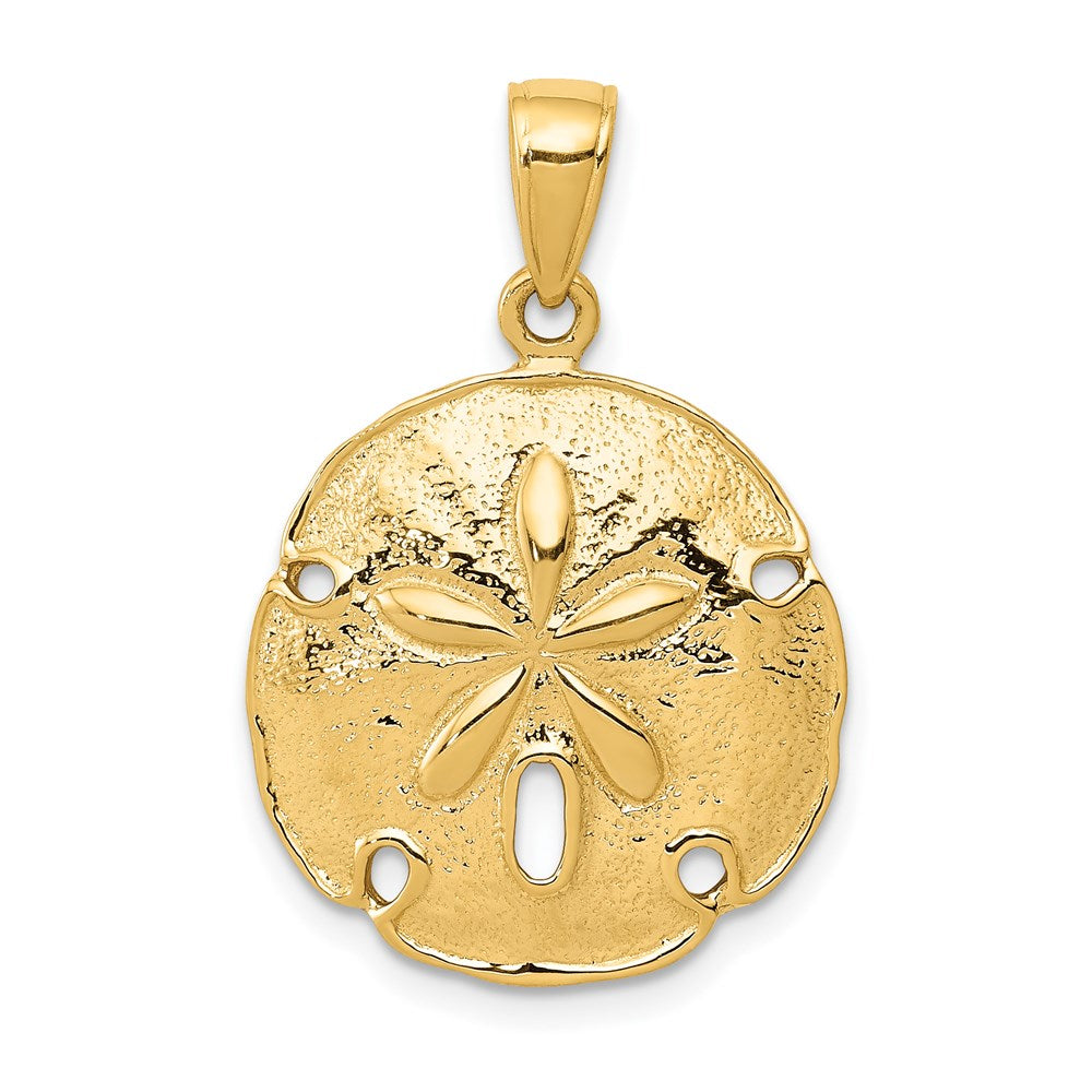 Gold Polished Sand Dollar Pendants