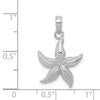 14k White Gold Starfish Pendant