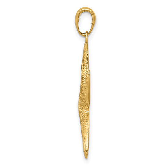 Gold Polished Starfish Pendants