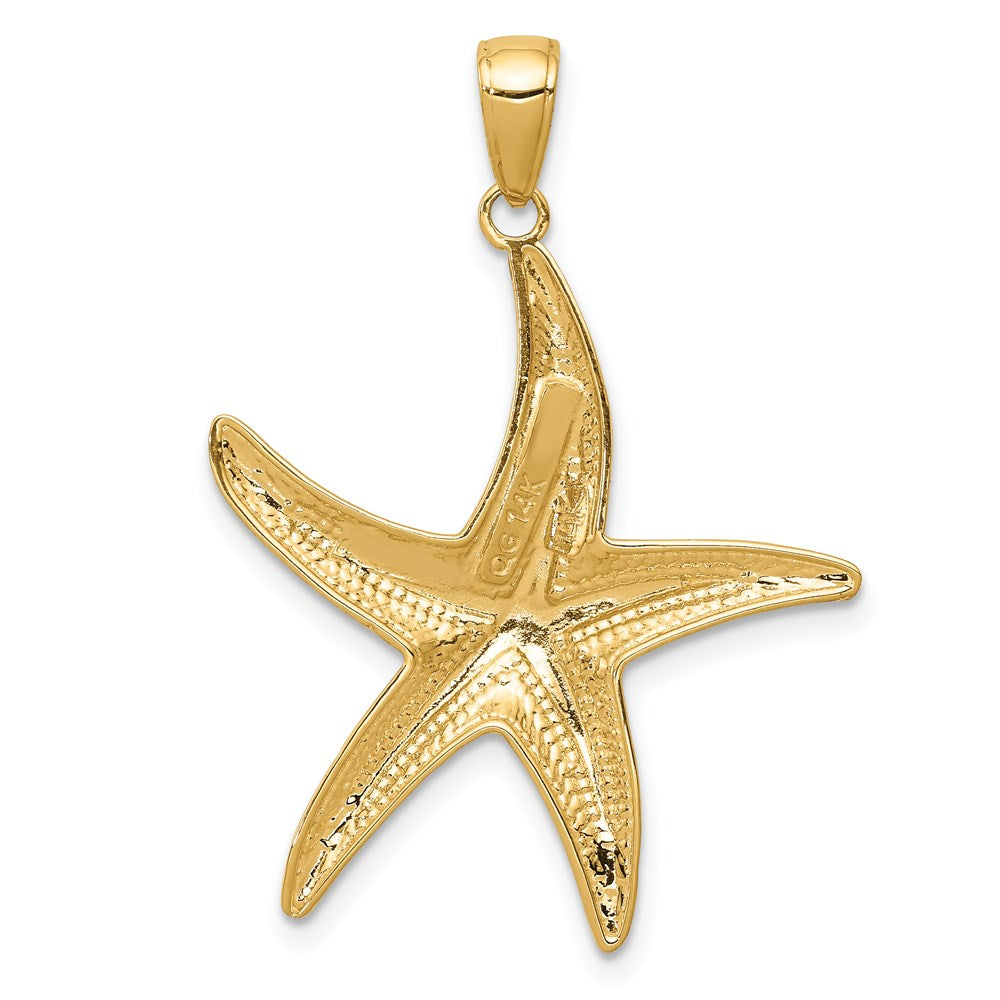 Gold Polished Starfish Pendants