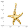 Gold Polished Starfish Pendants