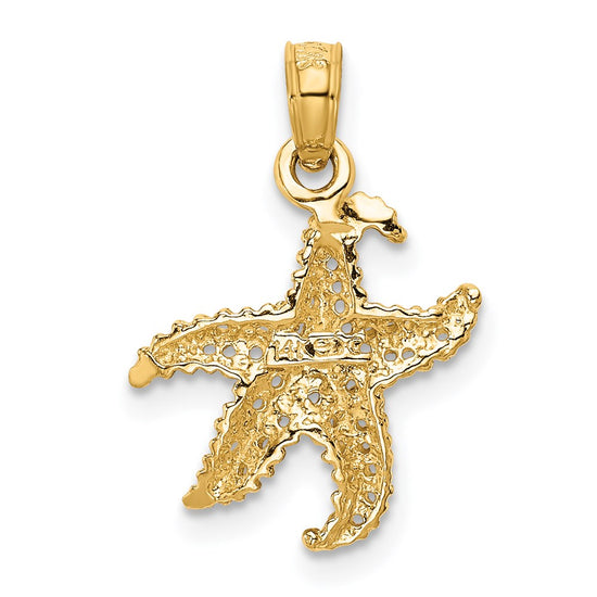 Gold Polished Starfish Pendants