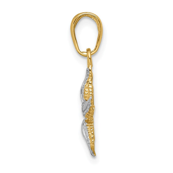 Gold Polished Starfish Pendants