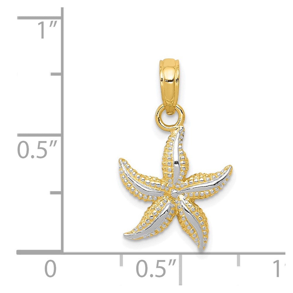 Gold Polished Starfish Pendants