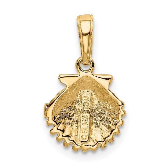 Gold Polished Sea Shell Pendants