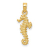 Gold Polished Seahorse Pendants