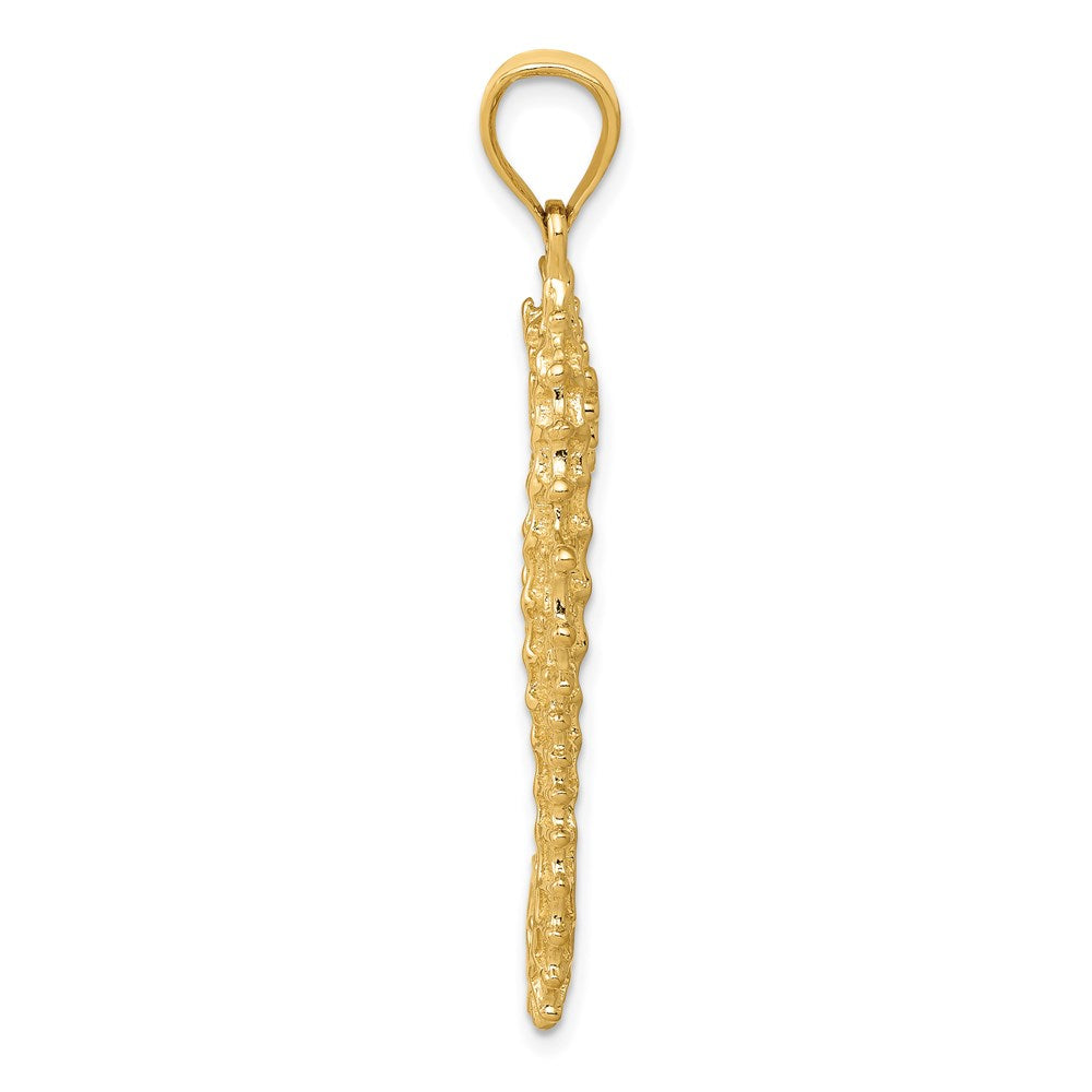 Gold Polished Seahorse Pendants