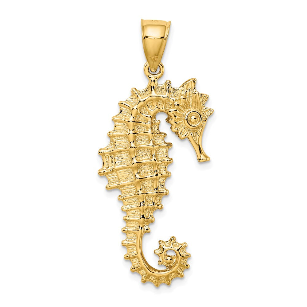 Gold Polished Seahorse Pendants