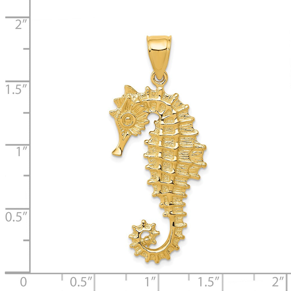 Gold Polished Seahorse Pendants