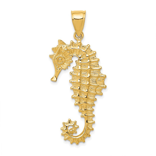 Gold Polished Seahorse Pendants