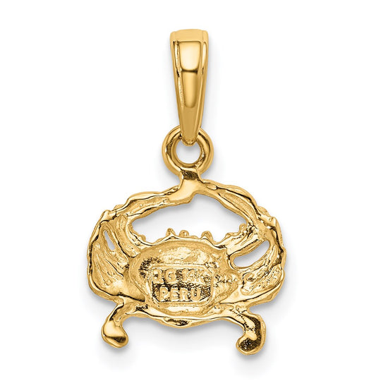Gold Polished Crab Pendants