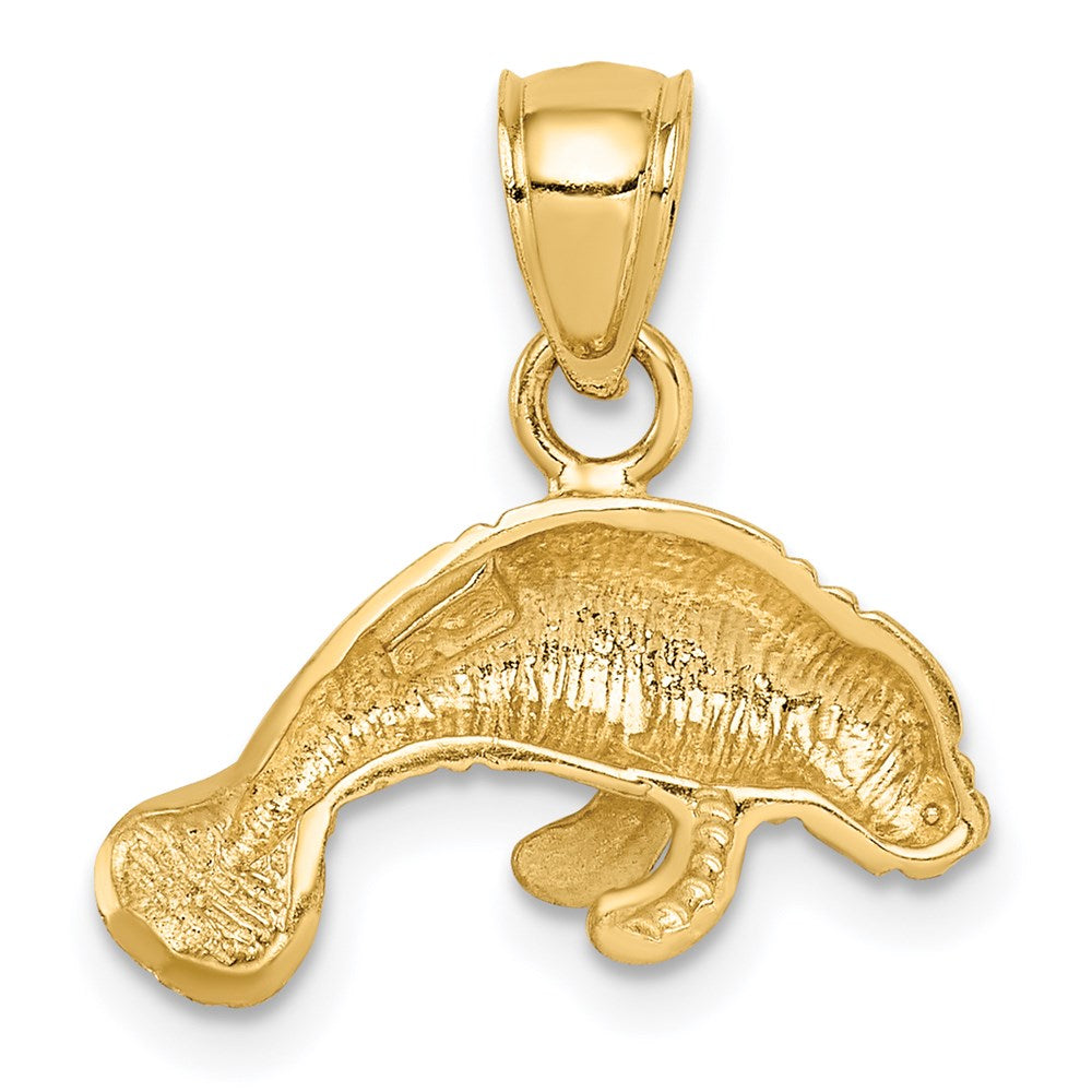 Gold Polished Manatee Pendants