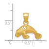 Gold Polished Manatee Pendants