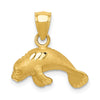 Gold Polished Manatee Pendants