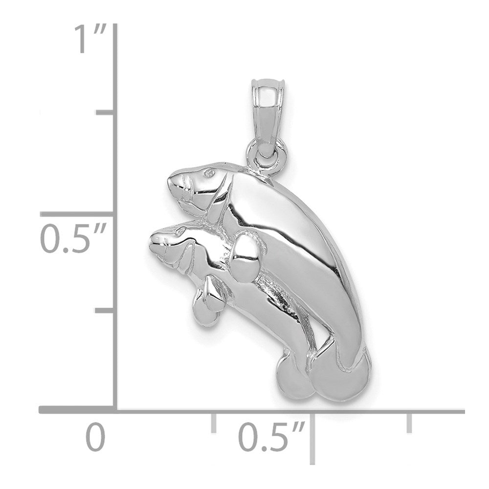 Gold Polished Manatee Pendants