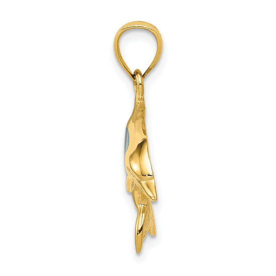 Gold Polished Dolphin Pendants