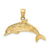 Gold Polished Dolphin Pendants