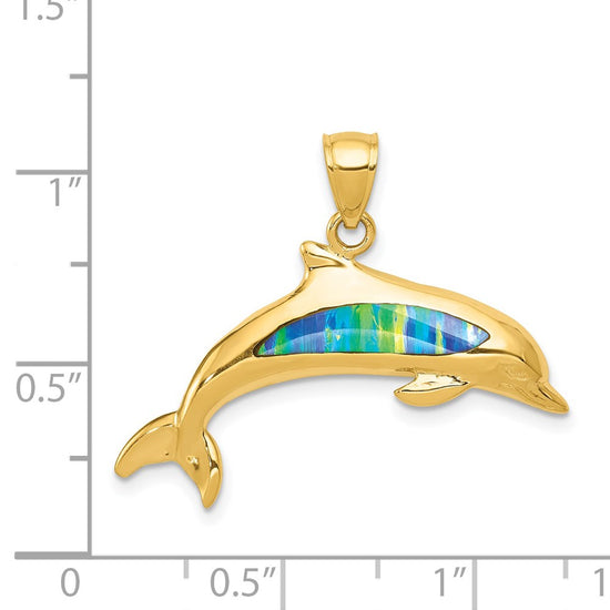 Gold Polished Dolphin Pendants