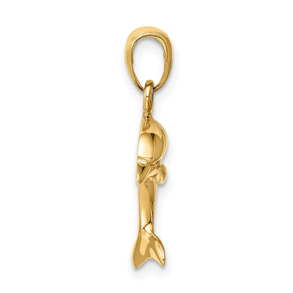 Gold Polished Dolphin Pendants