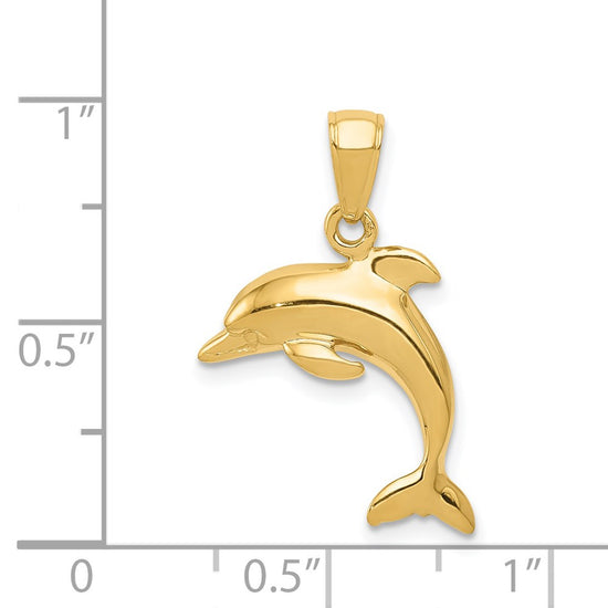 Gold Polished Dolphin Pendants