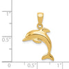 Gold Polished Dolphin Pendants