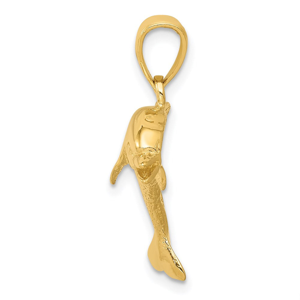 Gold Polished Dolphin Pendants