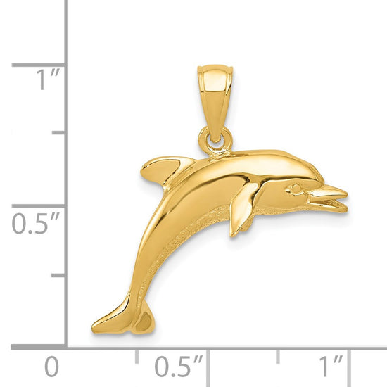 Gold Polished Dolphin Pendants