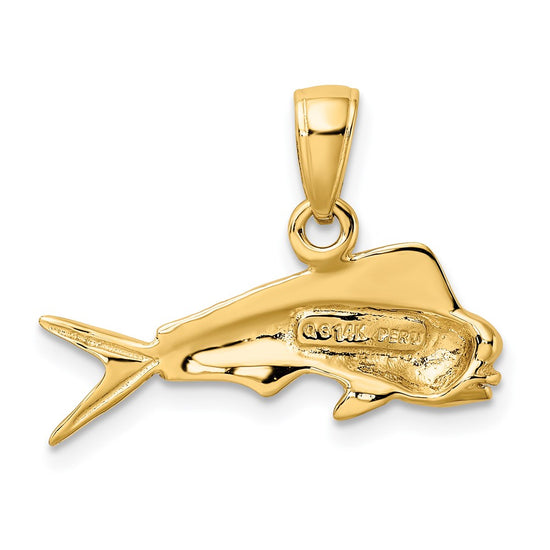Gold Polished Fish Pendants