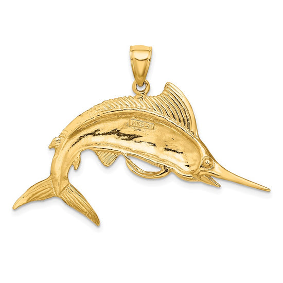 Gold Polished Fish Pendants