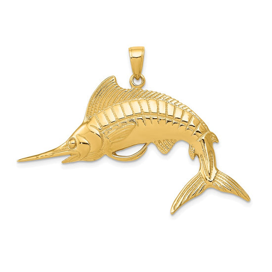 Gold Polished Fish Pendants
