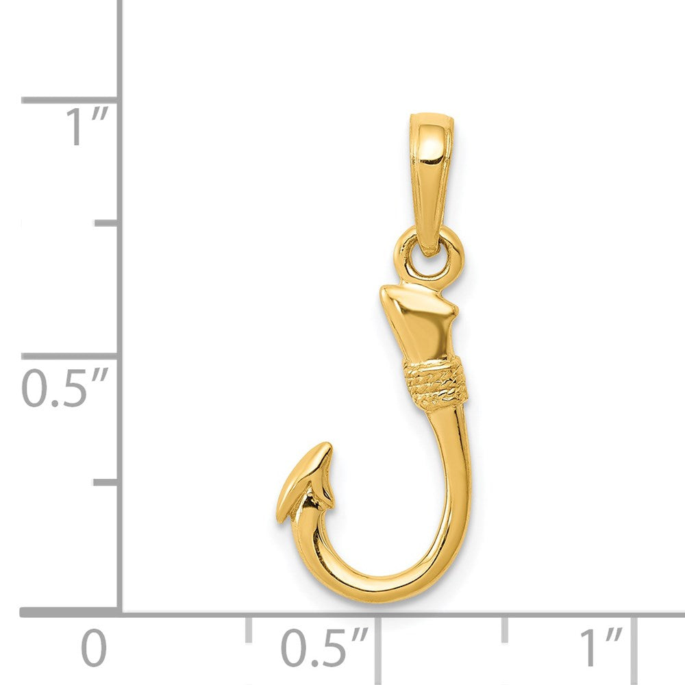 Gold Polished Fish Hook Pendants