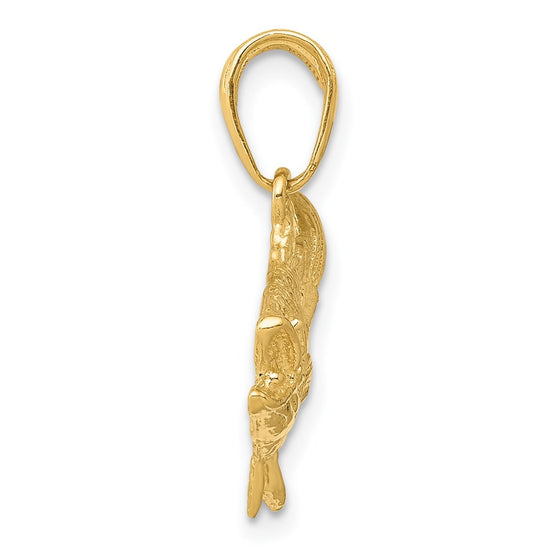 Gold Polished Fish Pendants