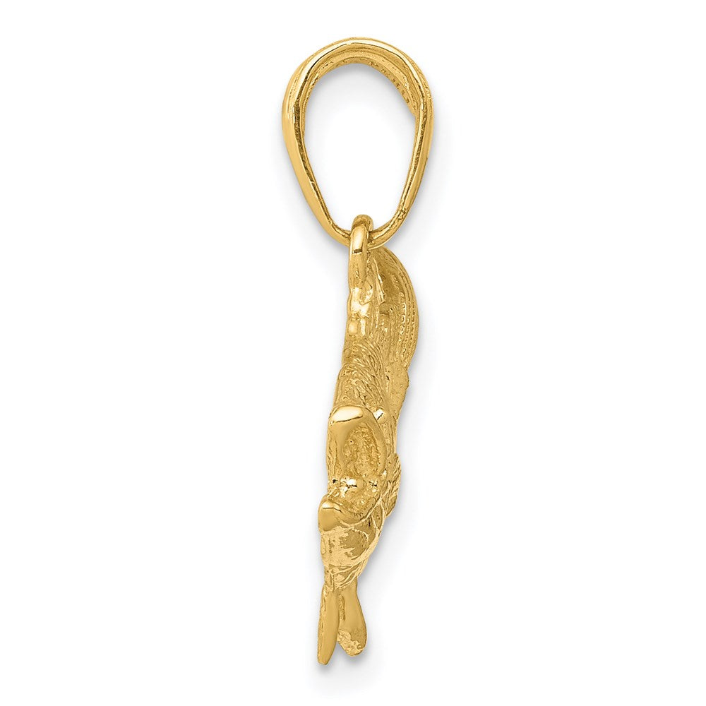 Gold Polished Fish Pendants