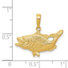 Gold Polished Fish Pendants
