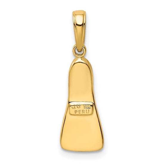Gold Polished Scuba Flipper Pendants