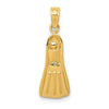 Gold Polished Scuba Flipper Pendants