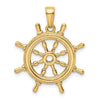 Gold Polished Ship Wheel Pendants