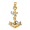 Gold Polished Anchor Pendants