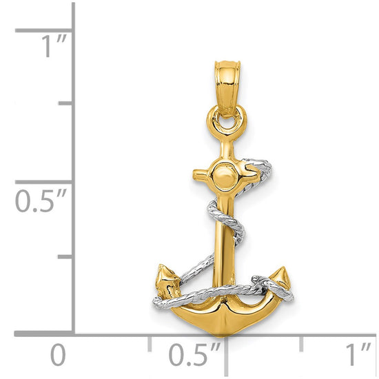 Gold Polished Anchor Pendants