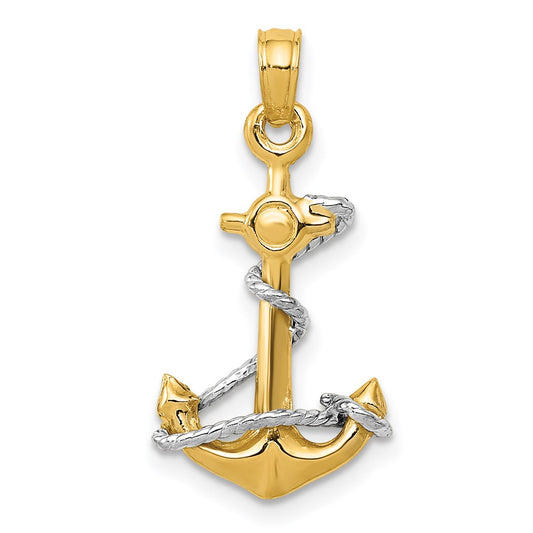 Gold Polished Anchor Pendants
