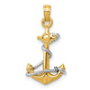 Gold Polished Anchor Pendants