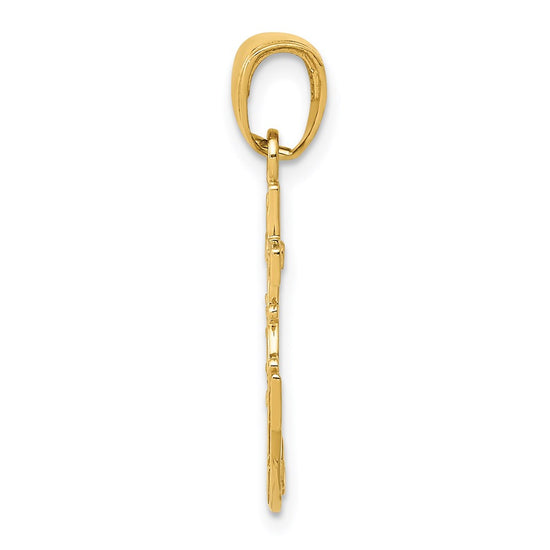 Gold Polished Anchor and Wheel Pendants