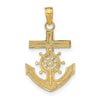 Gold Polished Anchor and Wheel Pendants