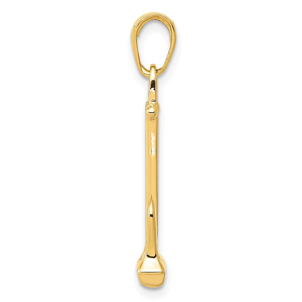 Gold Polished T-bar Anchor Pendants