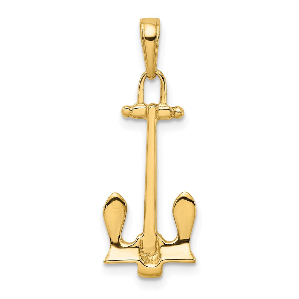 Gold Polished T-bar Anchor Pendants