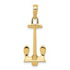 Gold Polished T-bar Anchor Pendants